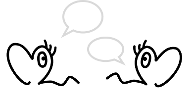 2羽のアースくんが話し合っているイラスト